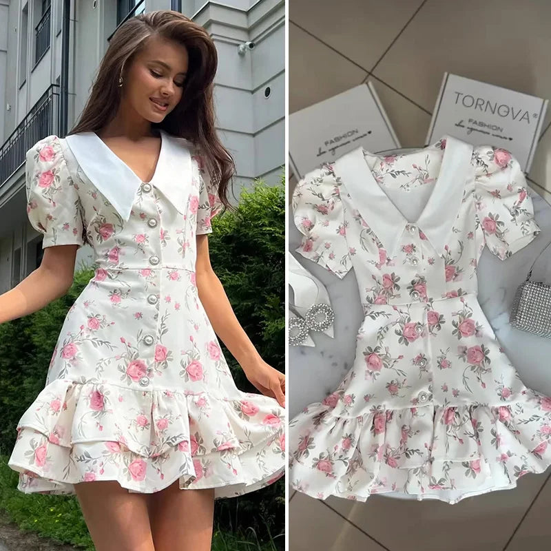 Puff Sleeve Mini Dress