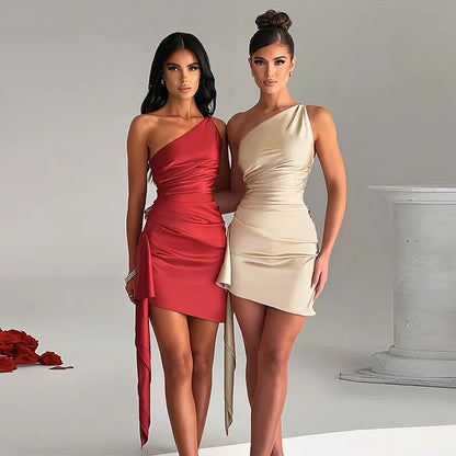 Popular Summer Sexy Off-the-shoulder Fitted Sleeveless Dress