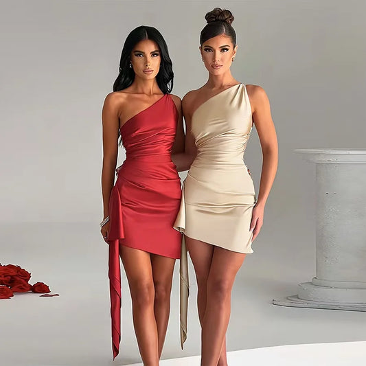 Popular Summer Sexy Off-the-shoulder Fitted Sleeveless Dress