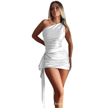 Popular Summer Sexy Off-the-shoulder Fitted Sleeveless Dress