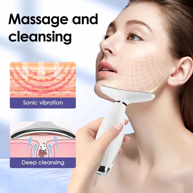 7 Color LED Face Neck Massager