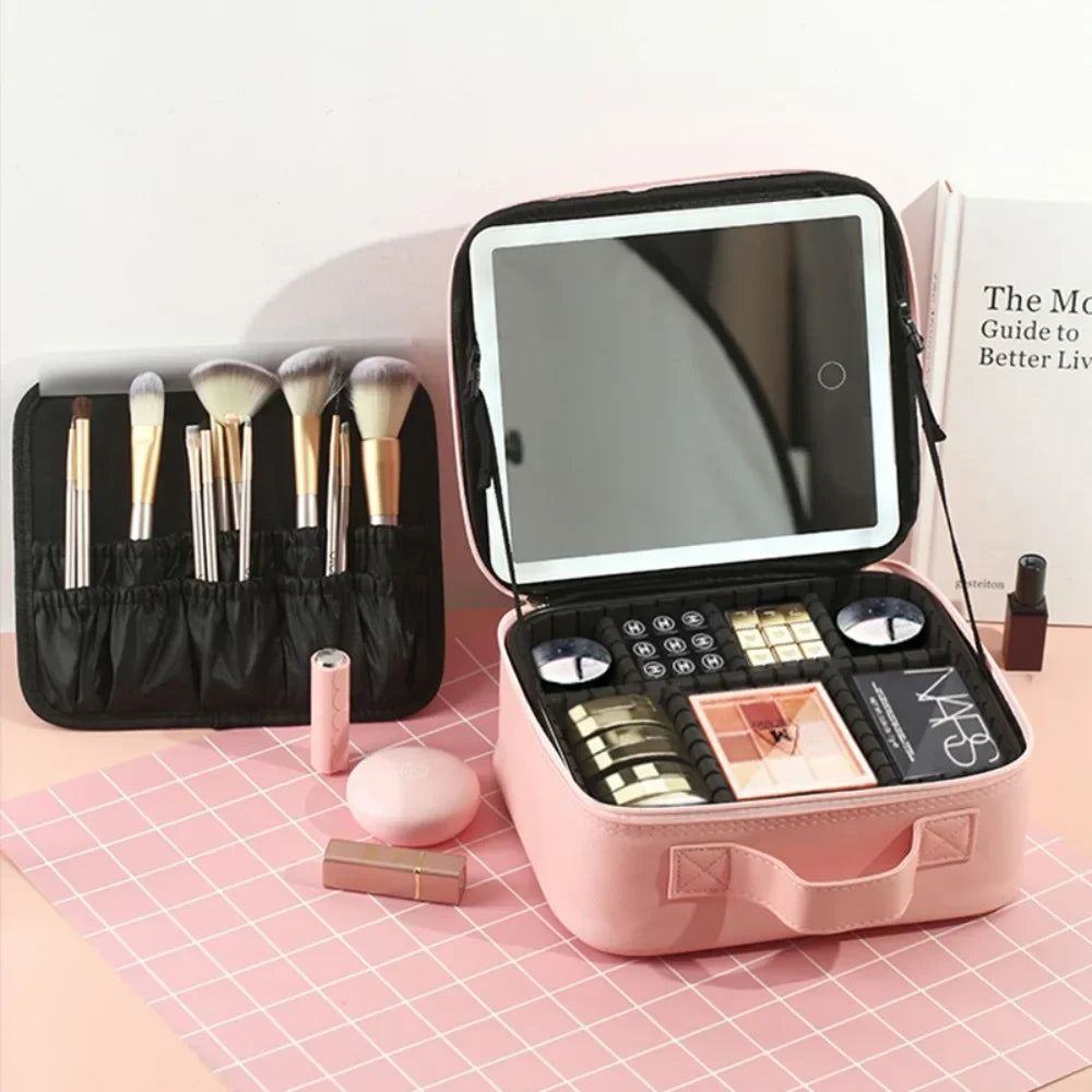 LED Makeup Bag With Mirror