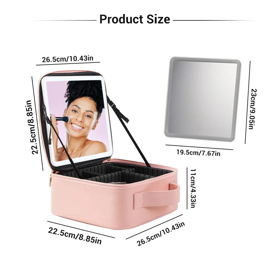 LED Makeup Bag With Mirror