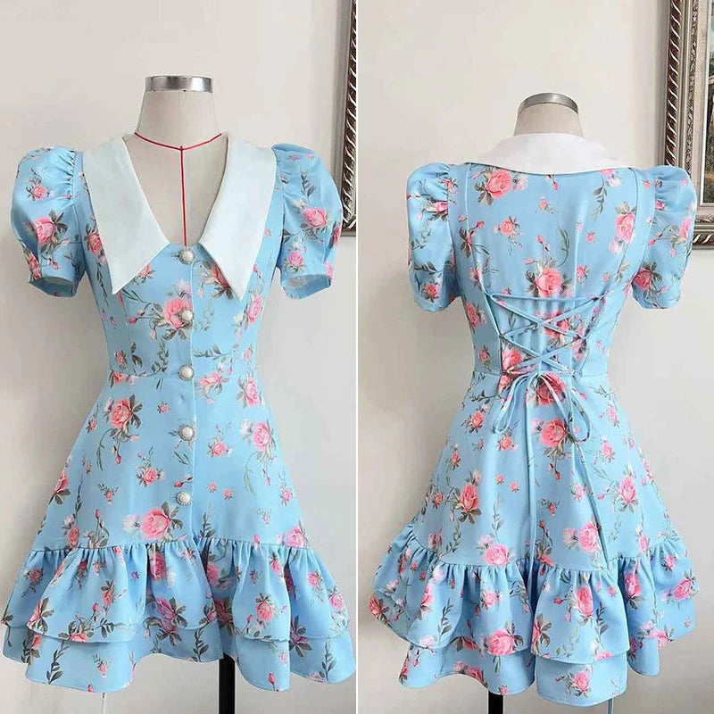 Puff Sleeve Mini Dress