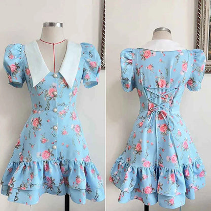 Puff Sleeve Mini Dress