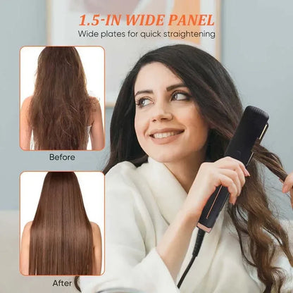 2in1 Hair Straightener Curler Ceramic Iron