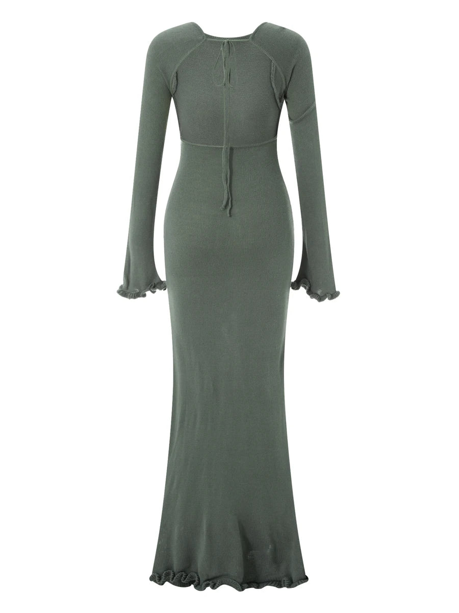 Knitted Bodycon Maxi Dress