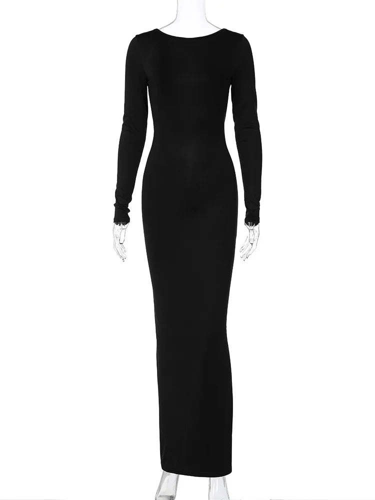 Backless Ruched Maxi Dress