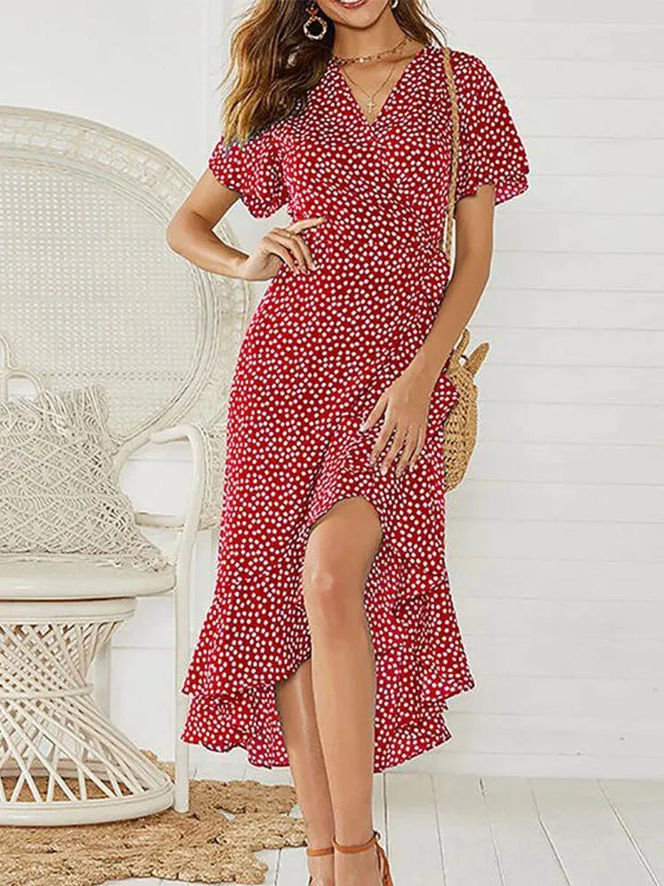Women Floral Boho Maxi Dress