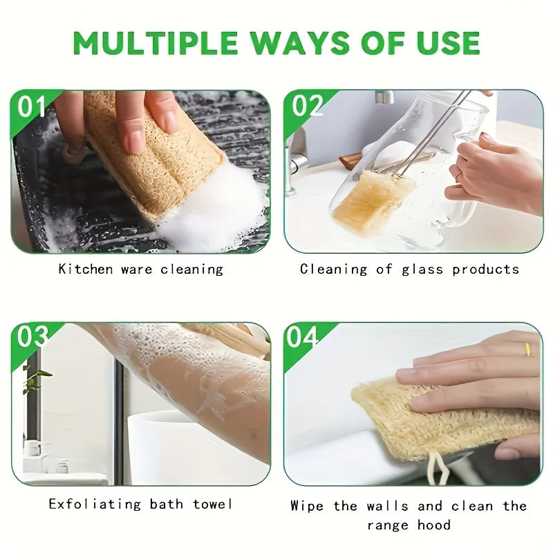 Bamboo Fiber Body Scrubber Set