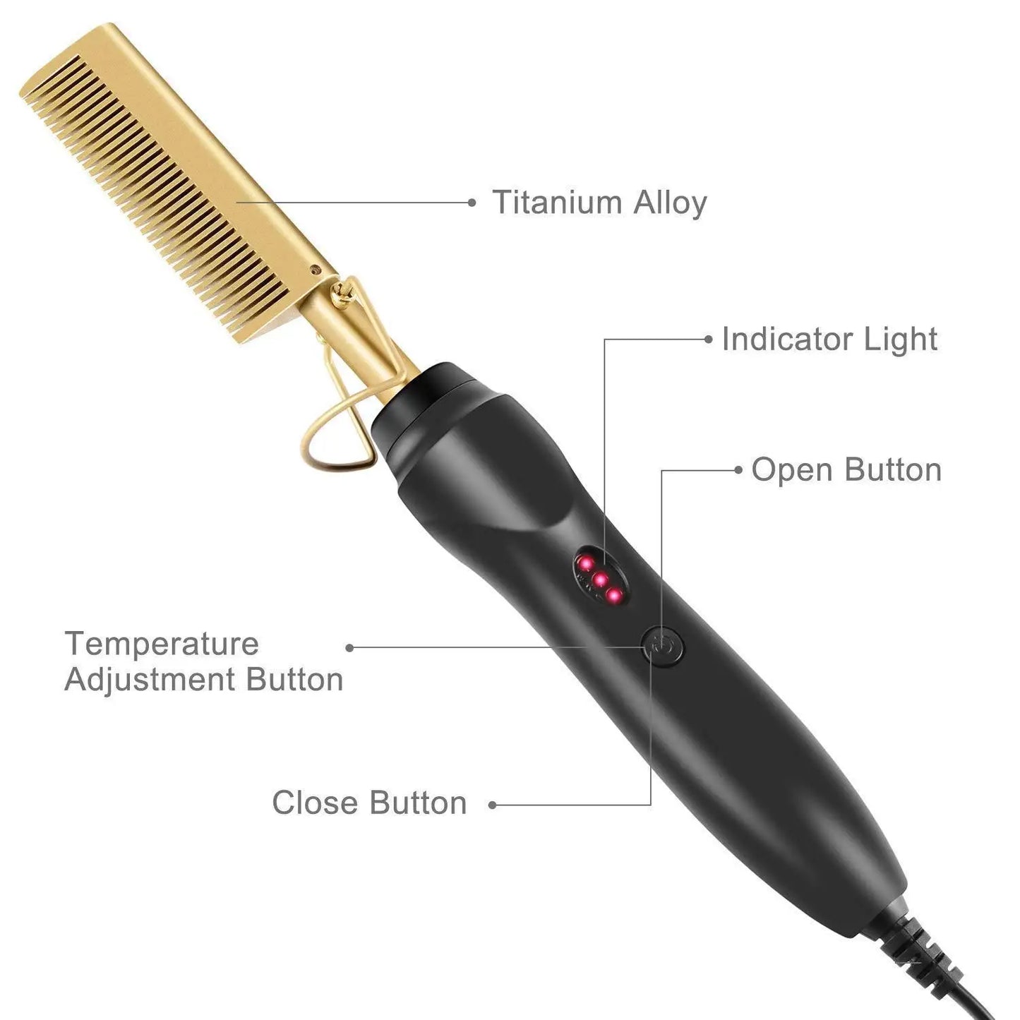 Electric Hot Comb Hair Straightener