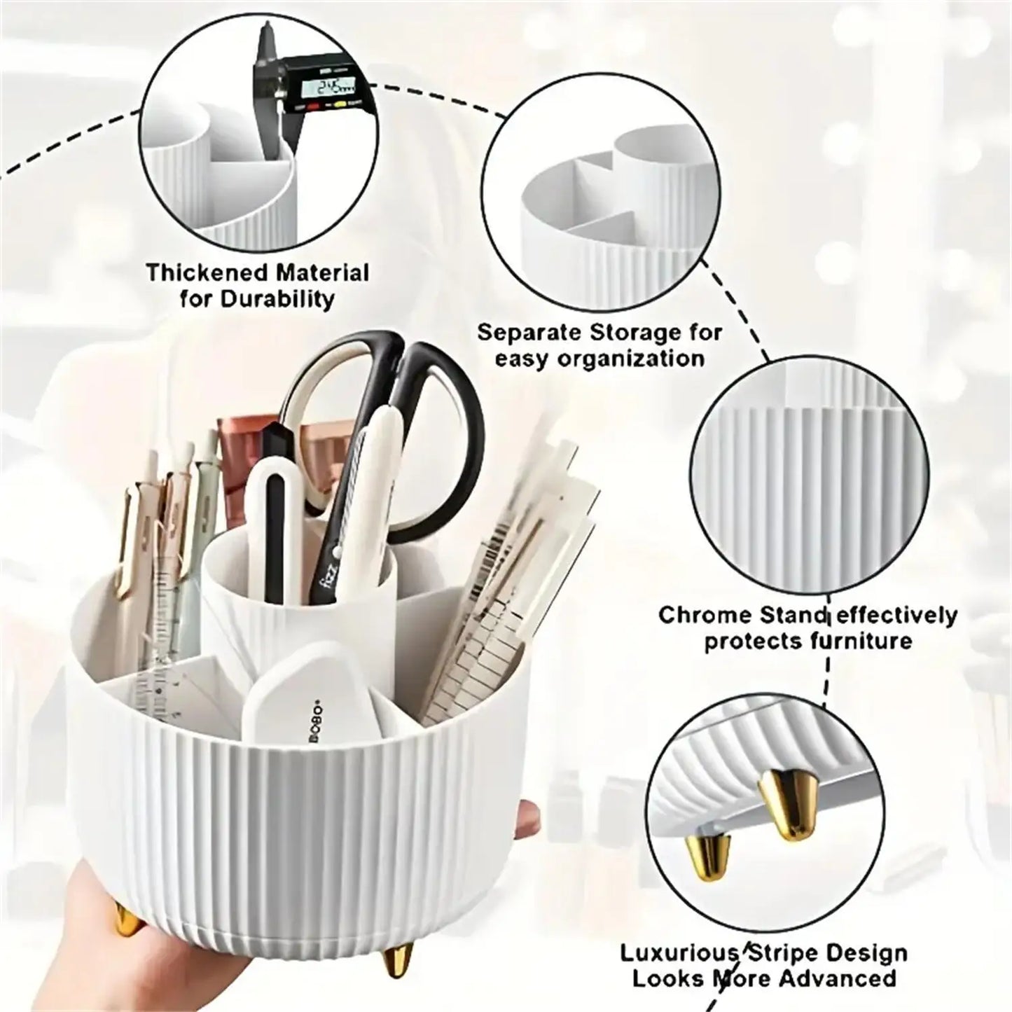 Multi Compartment Cosmetic Storage Holder