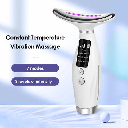 7 Color LED Face Neck Massager