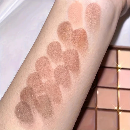 Neutral Brown Gray Matte Shimmer Makeup