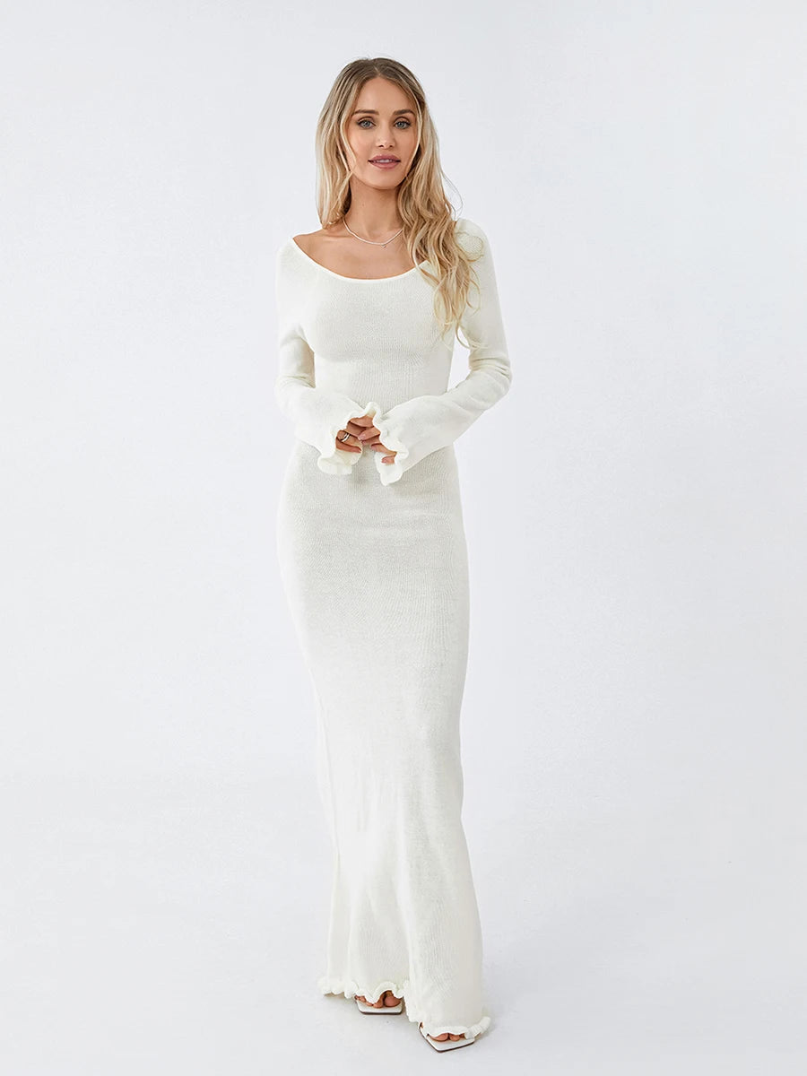 Knitted Bodycon Maxi Dress