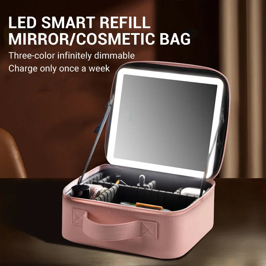 LED Makeup Bag With Mirror